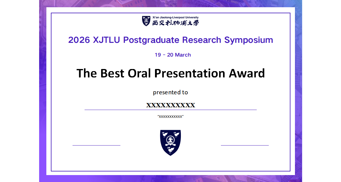 Best Oral Presentation Award