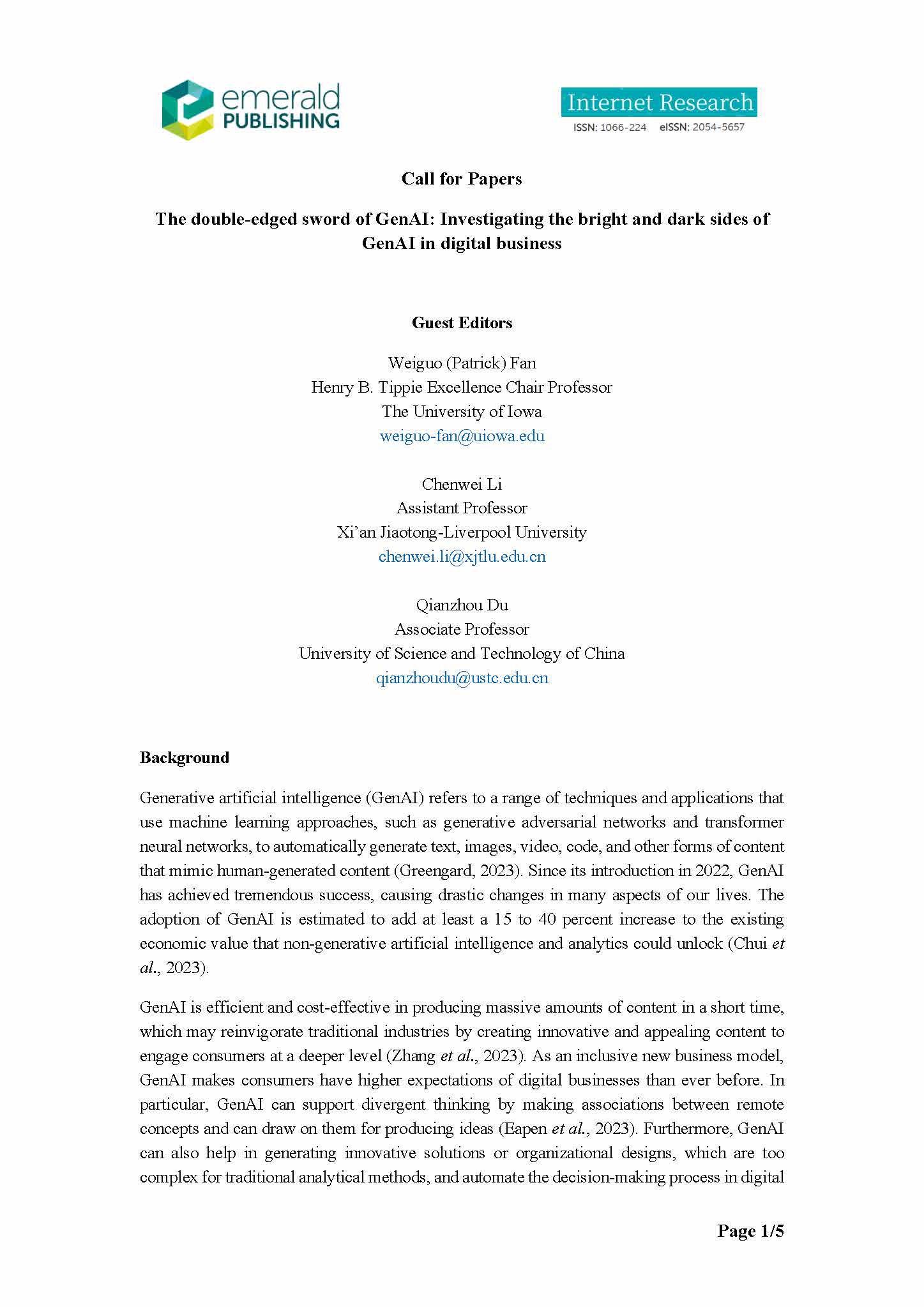 The double-edged sword of GenAI: Investigating the bright and dark sides of GenAI in digital business