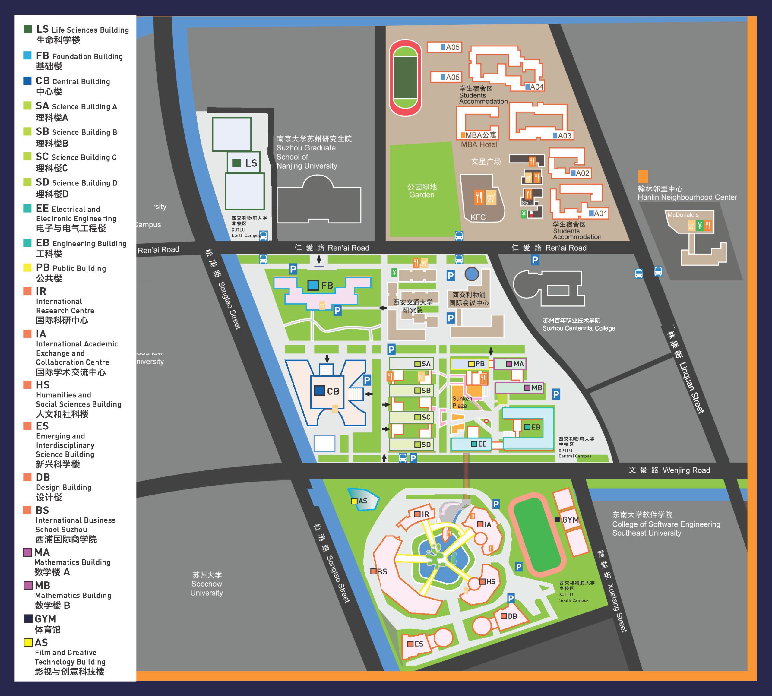 苏州工业园区校园地图