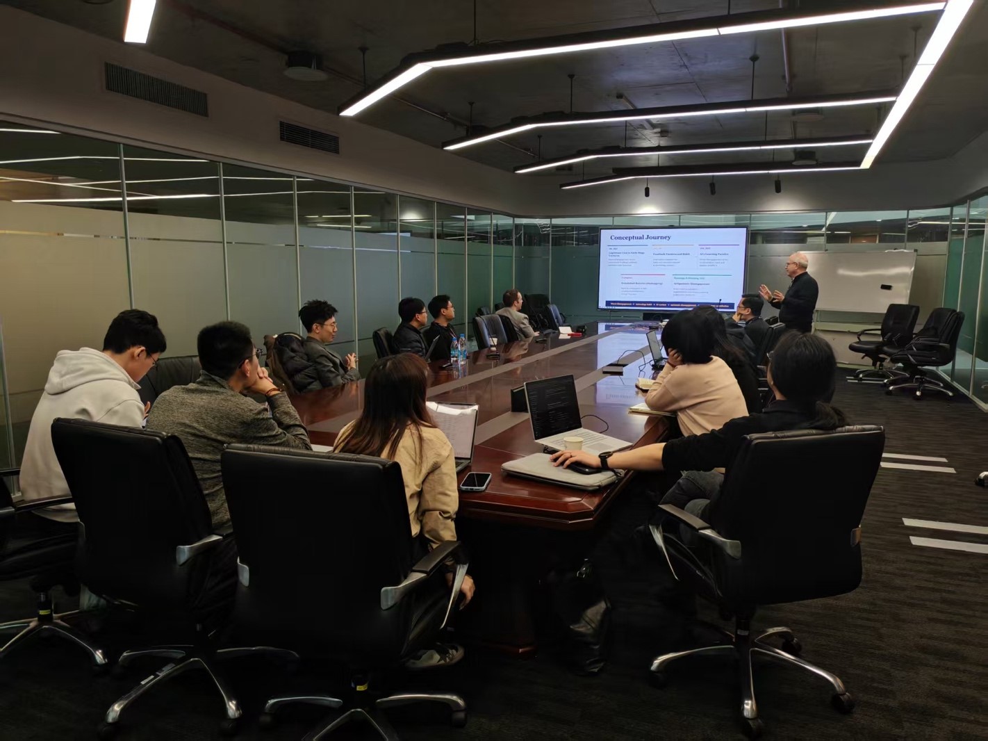  Professor Vasilis Theoharakis in the paper development workshop.