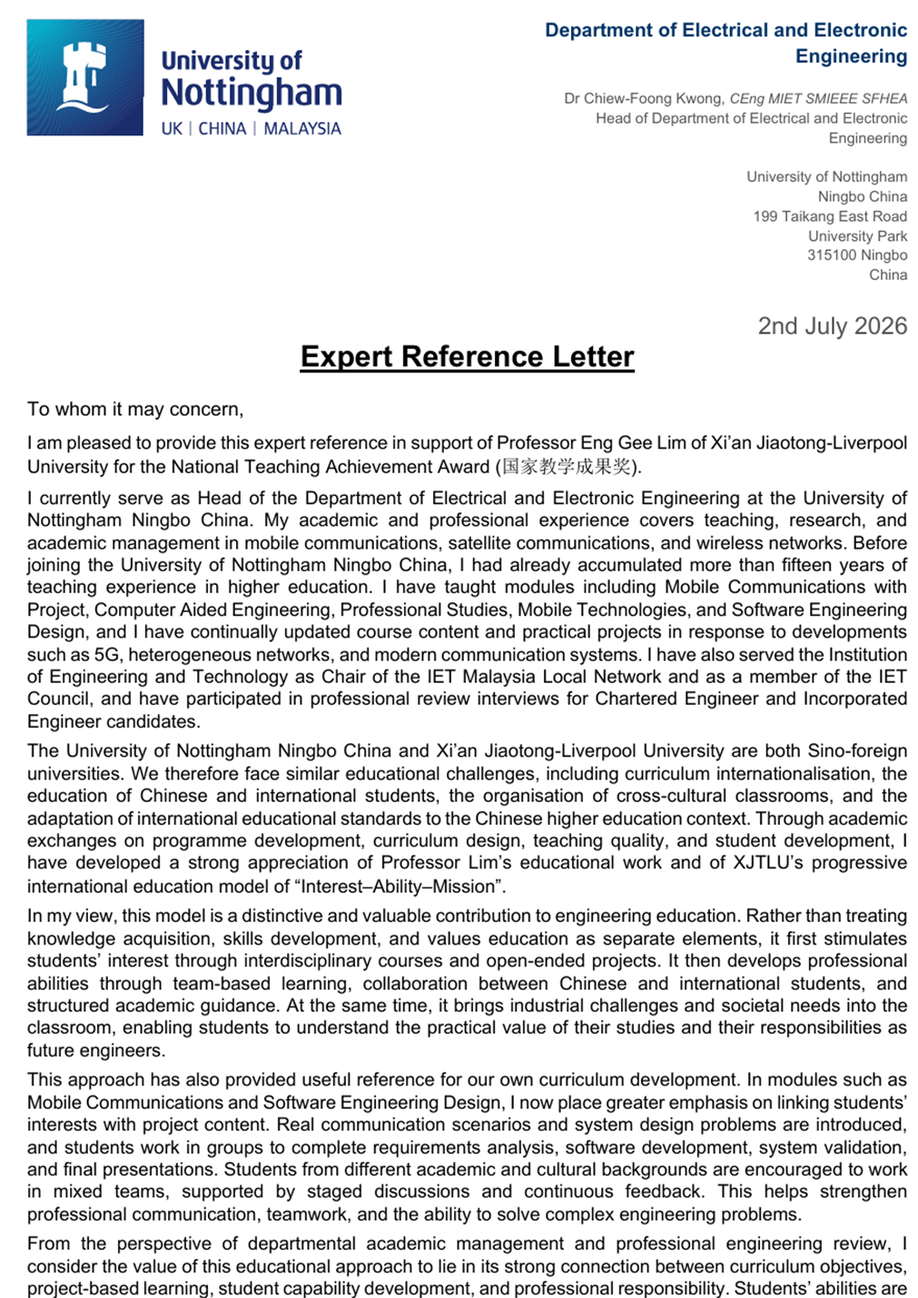 <p>Chiew-Foong Kwong——宁波诺丁汉大学</p>