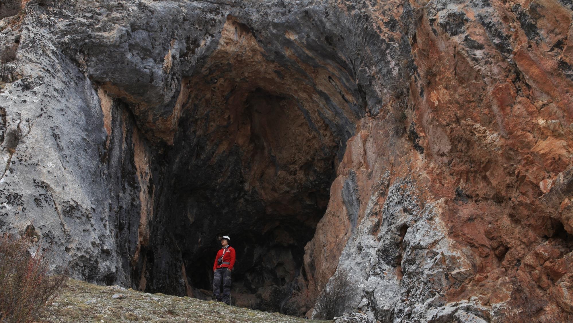 Juan Li in a cave